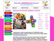 Tablet Screenshot of farnleychildrenscentre.co.uk